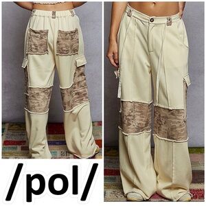POL  Cargo Pants with Camouflage Accents